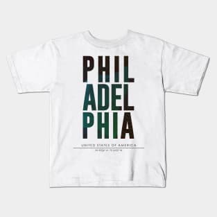 Philadelphia city typography Kids T-Shirt